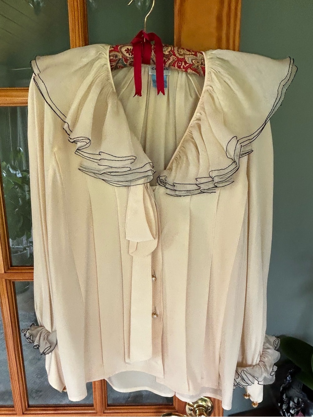 Vintage Chanel FR 42 Silk  Crinoline  Blouse